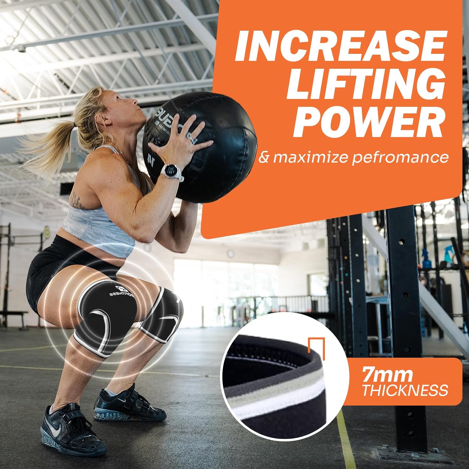 Black leather weightlifting belt with 'PROfitness' logo in front.
